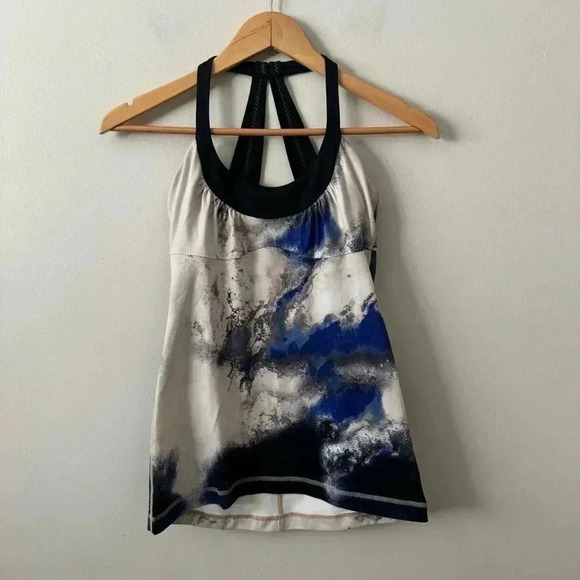 Lululemon Scoop Me Up Tank Top Milky Way Multi Print / Black Size 4 - Picture 4 of 7
